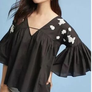 ANTHROPOLOGIE MAEVe BLACK TOP SIZE S